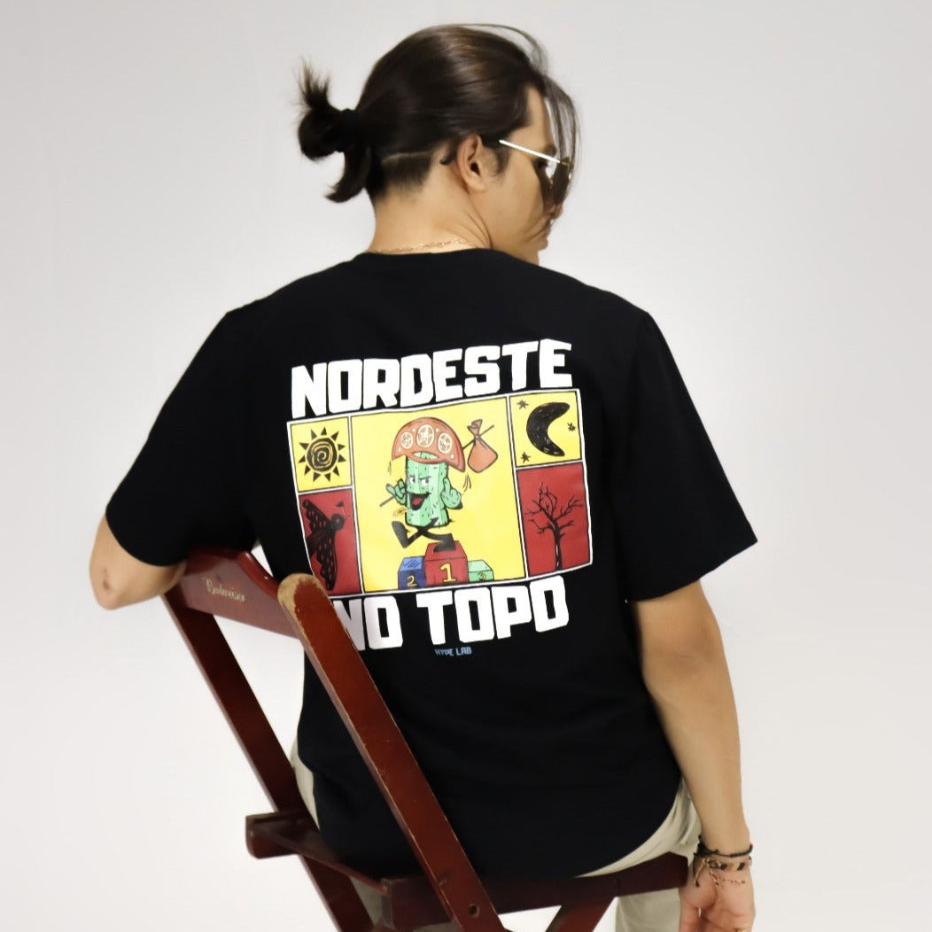 Combo Camiseta Overhype Nordeste no Topo + Ecobag