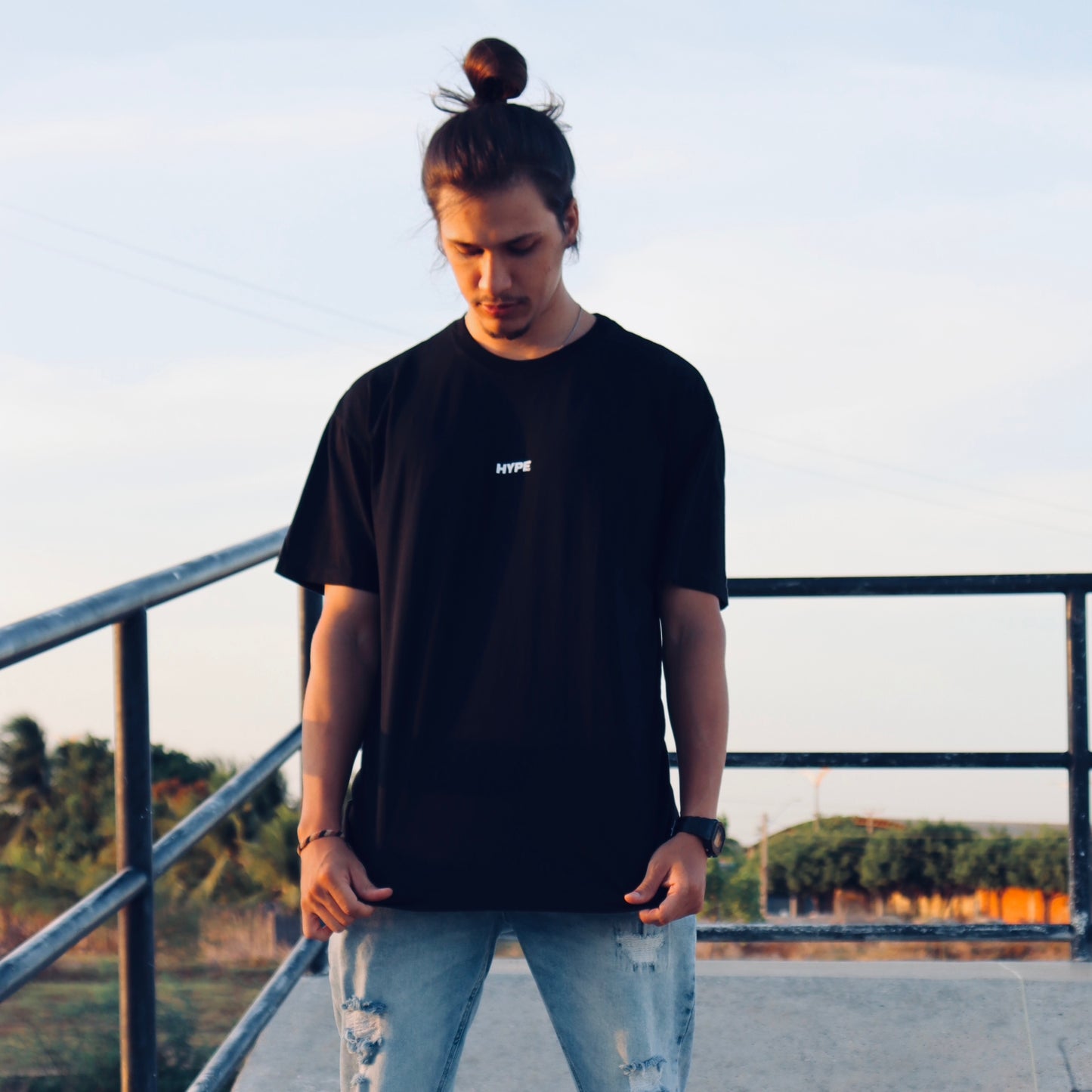 Camiseta Oversized Hype Lab Preta
