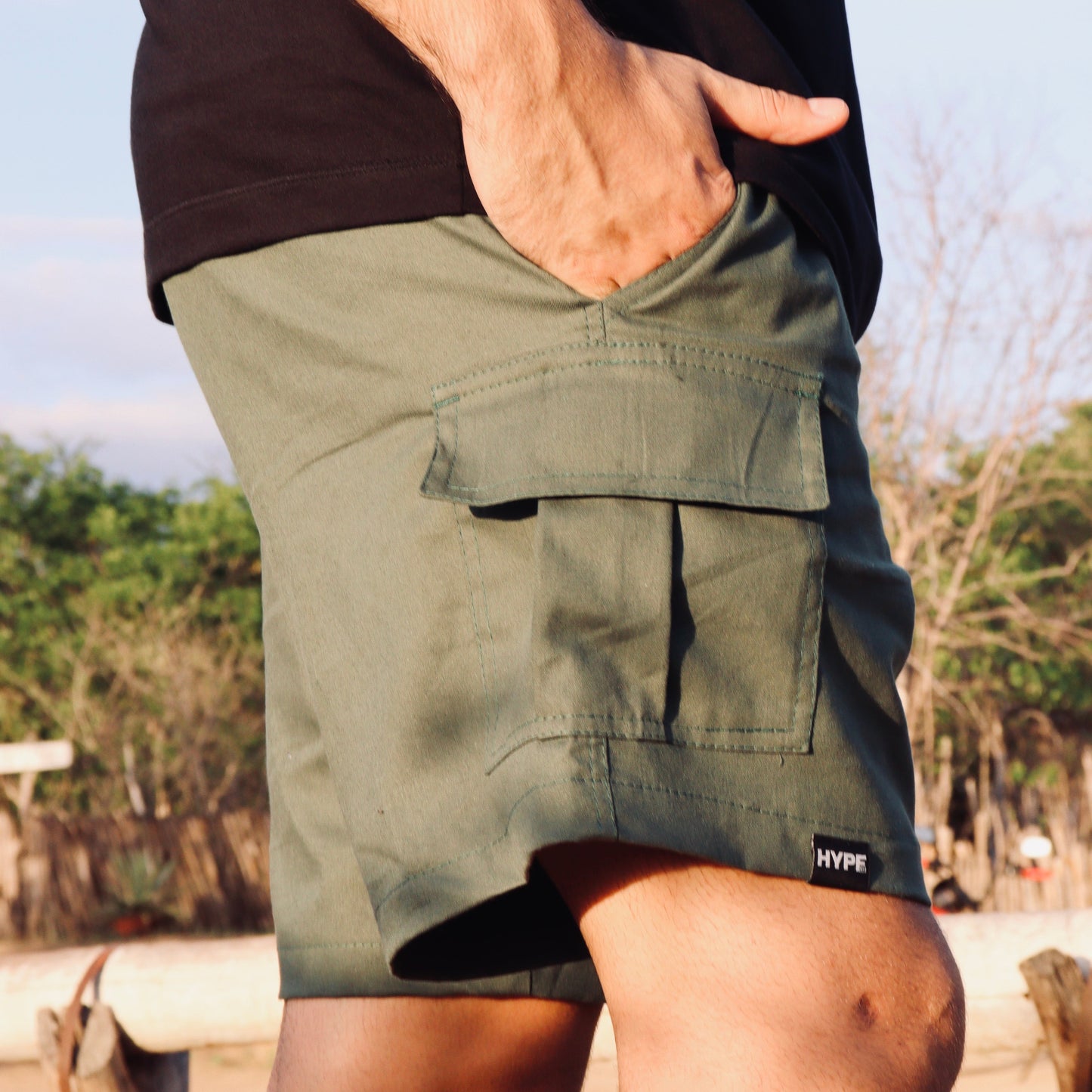 Short Cargo Hype Sarja Verde Militar