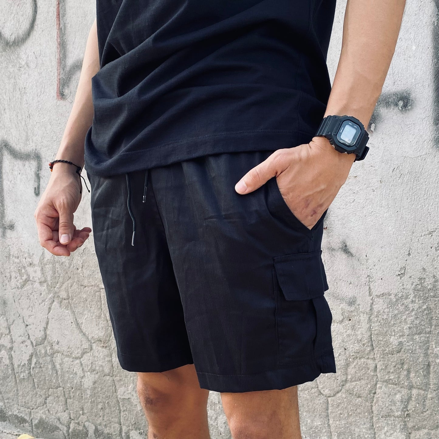 Short Cargo Hype Sarja Preto