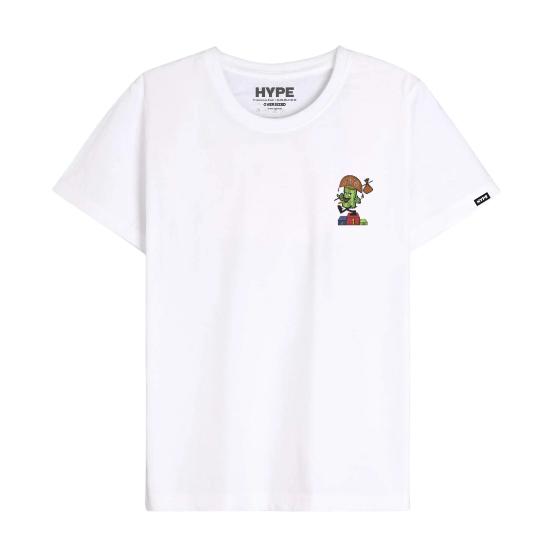 Camiseta Overhype Nordeste no Topo branca Premium