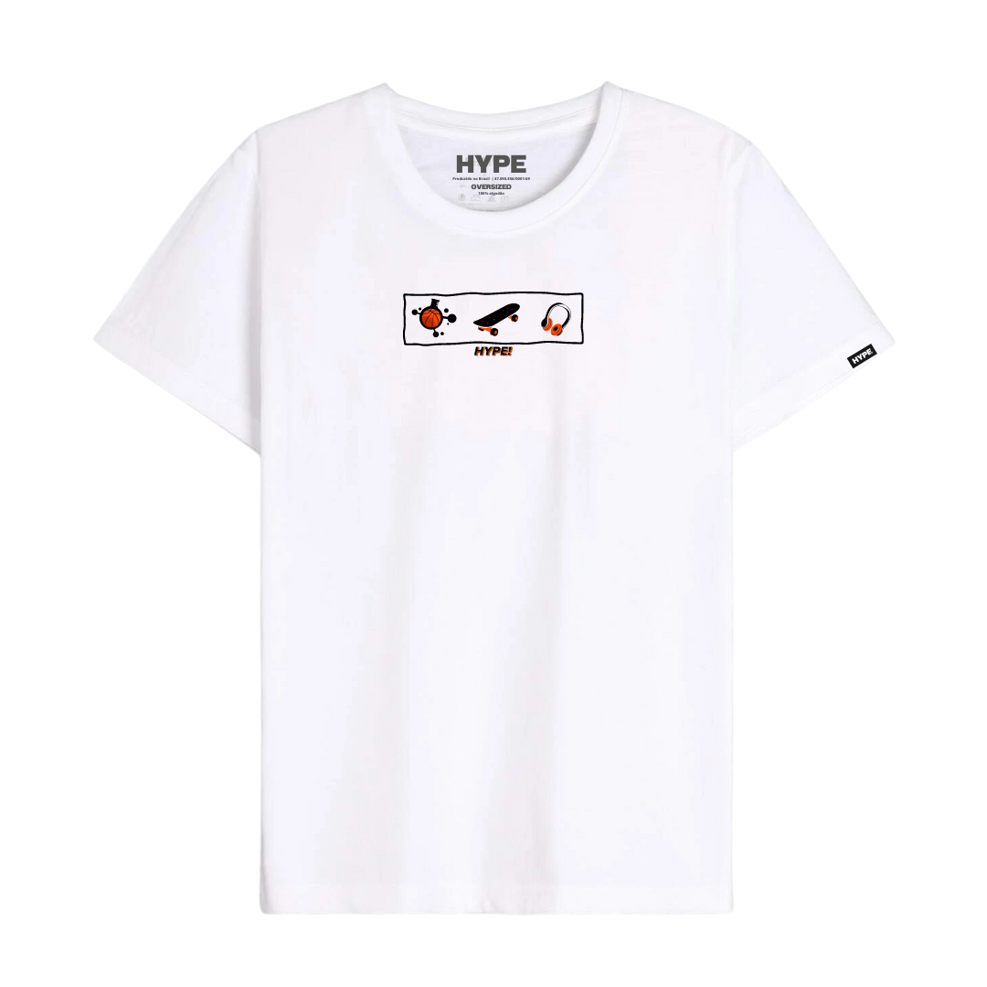 Camiseta Oversized Hype Cult Branca