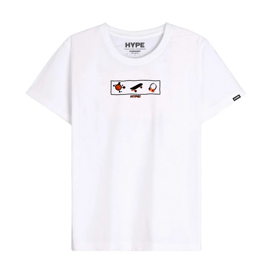 Camiseta Oversized Hype Cult Branca