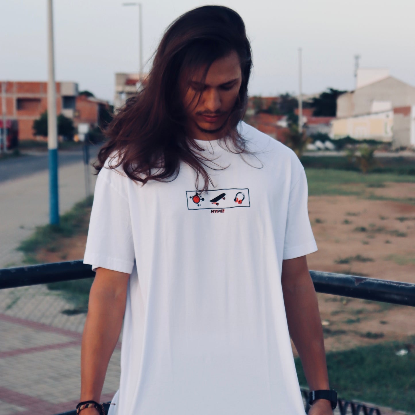 Camiseta Oversized Hype Cult Branca