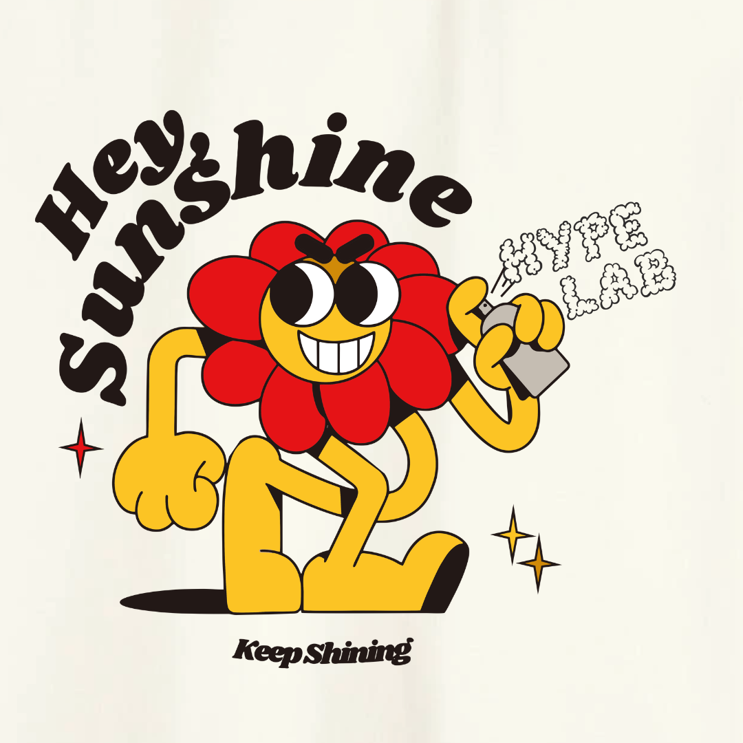 Camiseta Overhype Hey Sunshine Off White Premium