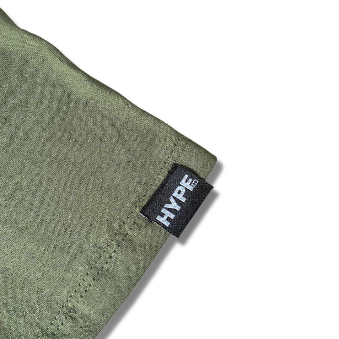 Camiseta Oversized Hype Lab Verde Militar Premium